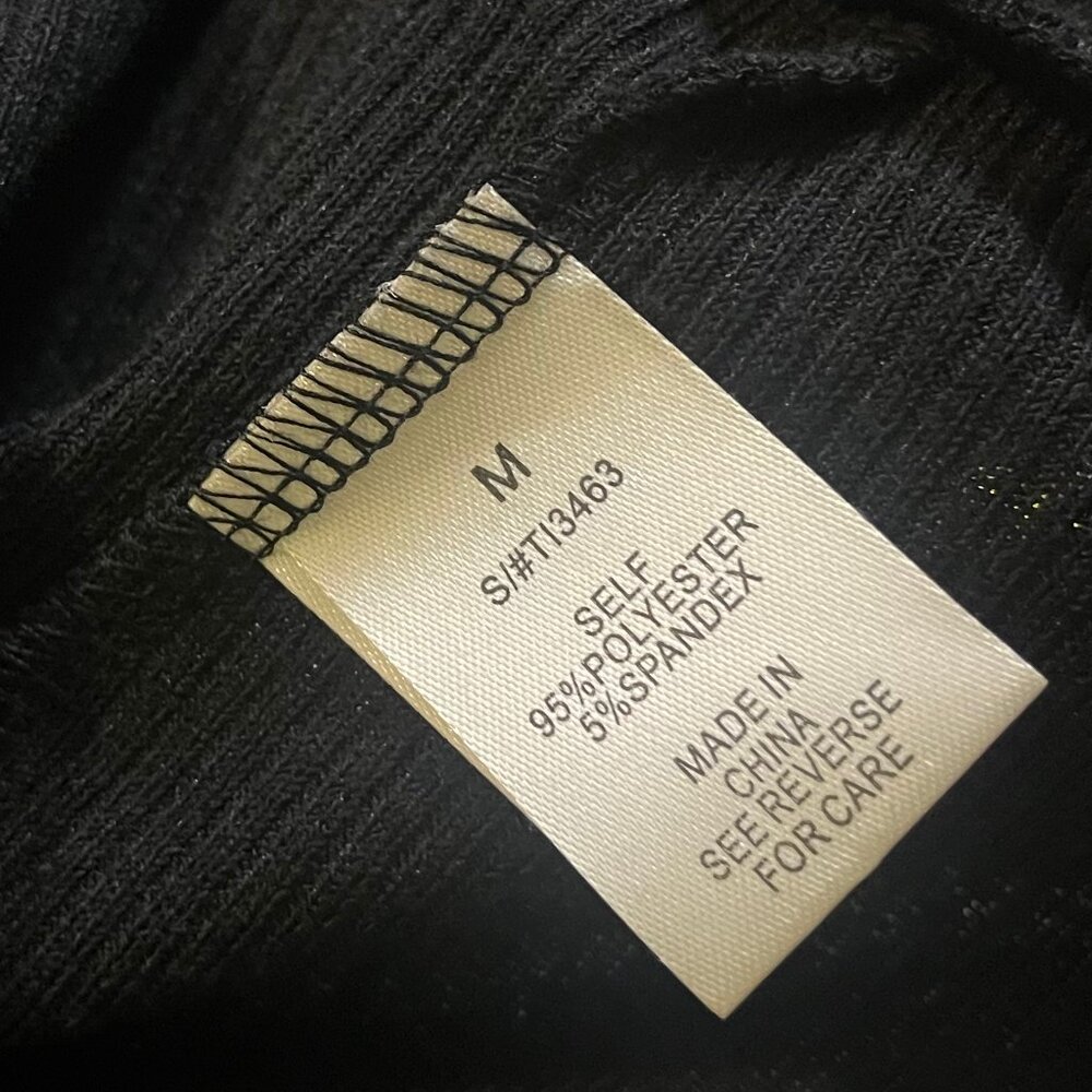 NEW Sexy Ribbed Matching Set (black) - Size Medium - Picture 7 of 11